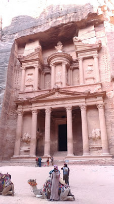Petra man on the rock